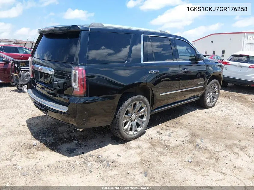 2016 GMC Yukon Denali VIN: 1GKS1CKJ7GR176258 Lot: 45397647