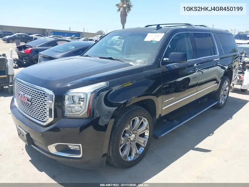 2016 GMC Yukon Xl Denali VIN: 1GKS2HKJ4GR450199 Lot: 45671922