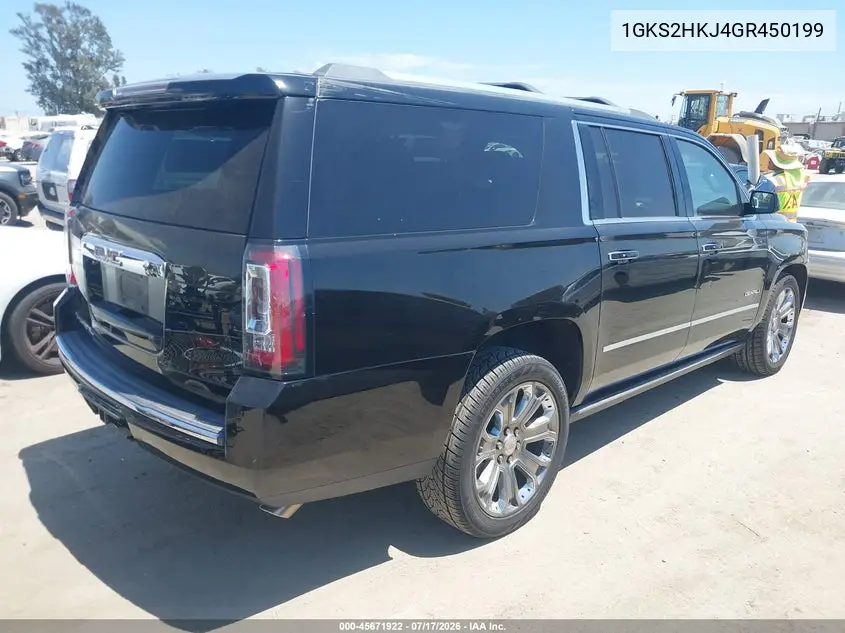 2016 GMC Yukon Xl Denali VIN: 1GKS2HKJ4GR450199 Lot: 45671922