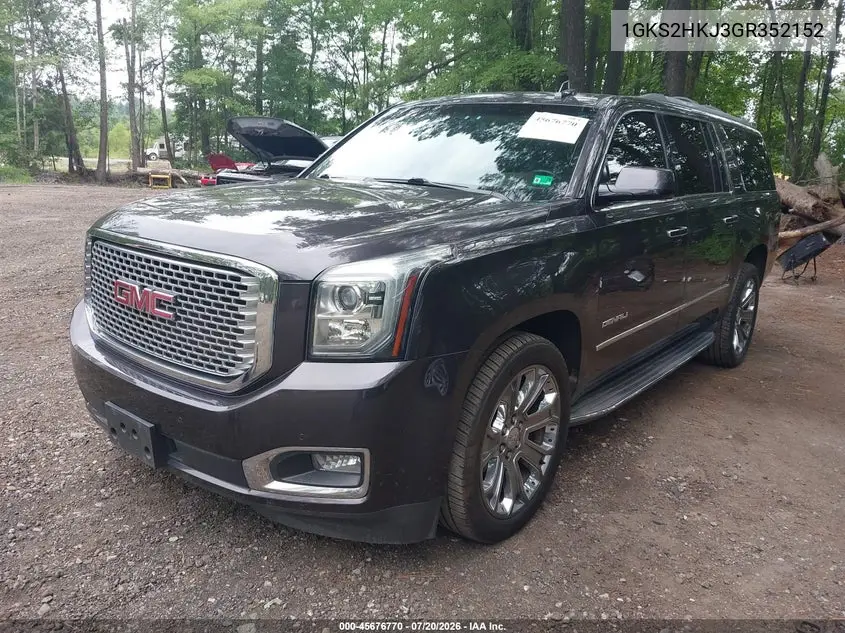 2016 GMC Yukon Xl Denali VIN: 1GKS2HKJ3GR352152 Lot: 45676770