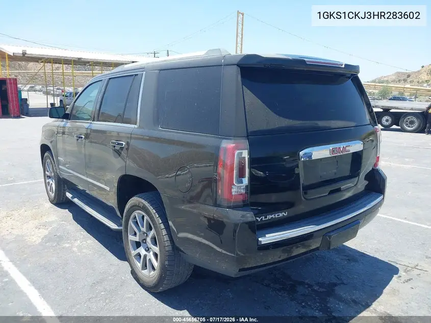 2017 GMC Yukon Denali VIN: 1GKS1CKJ3HR283602 Lot: 45656705