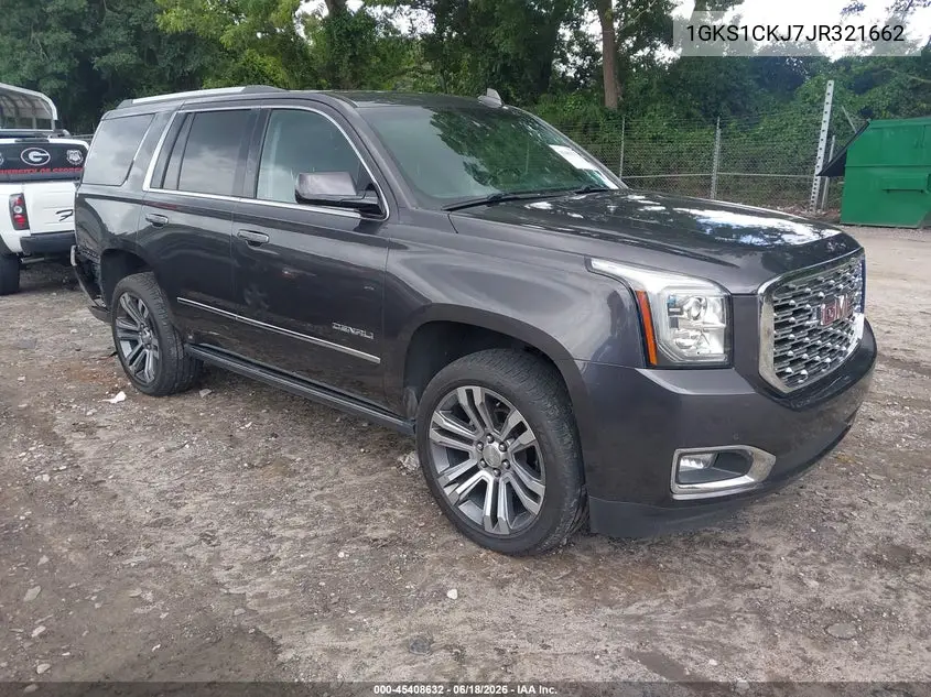 2018 GMC Yukon Denali VIN: 1GKS1CKJ7JR321662 Lot: 45408632
