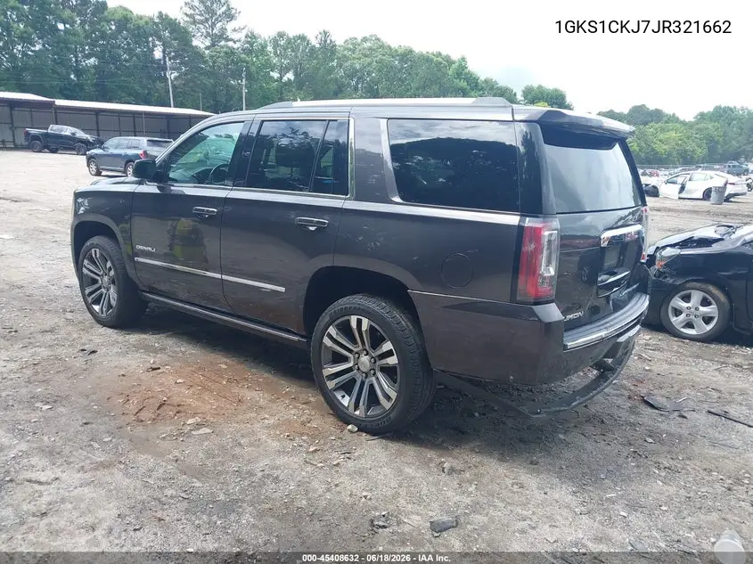 2018 GMC Yukon Denali VIN: 1GKS1CKJ7JR321662 Lot: 45408632