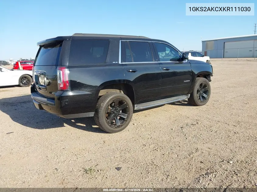 2019 GMC Yukon Sle VIN: 1GKS2AKCXKR111030 Lot: 45591964