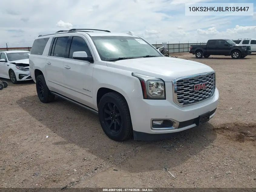 2020 GMC Yukon Xl 4Wd Denali VIN: 1GKS2HKJ8LR135447 Lot: 45651265