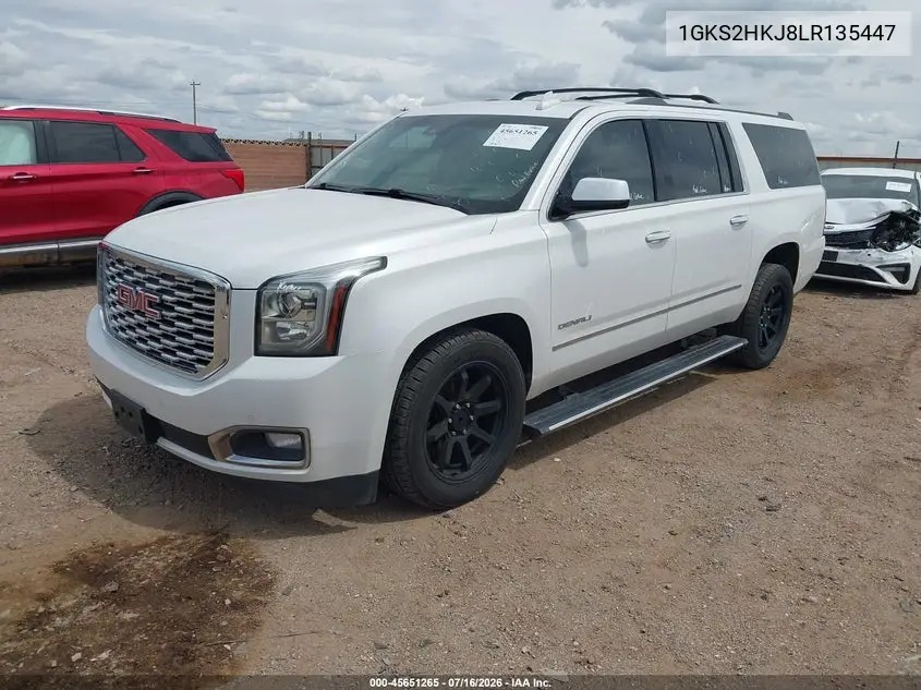 2020 GMC Yukon Xl 4Wd Denali VIN: 1GKS2HKJ8LR135447 Lot: 45651265