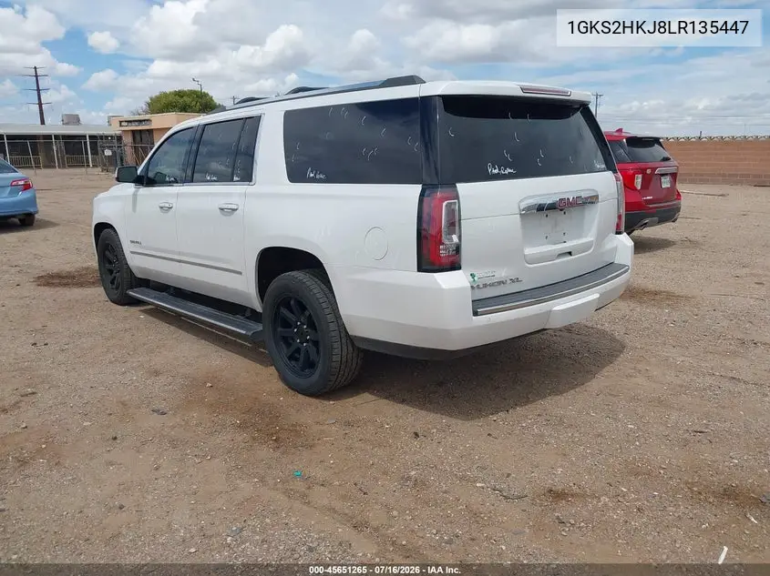 2020 GMC Yukon Xl 4Wd Denali VIN: 1GKS2HKJ8LR135447 Lot: 45651265