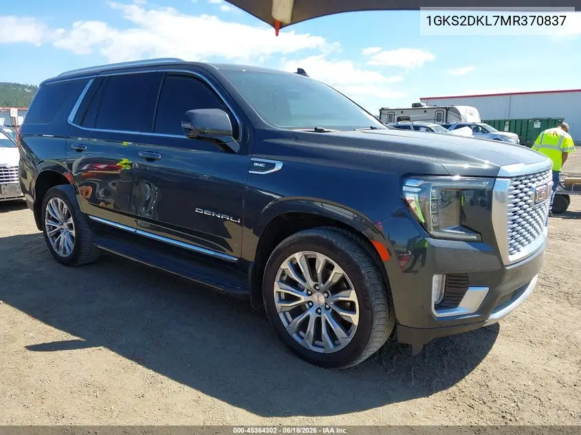 2021 GMC Yukon Denali VIN: 1GKS2DKL7MR370837 Lot: 45364302