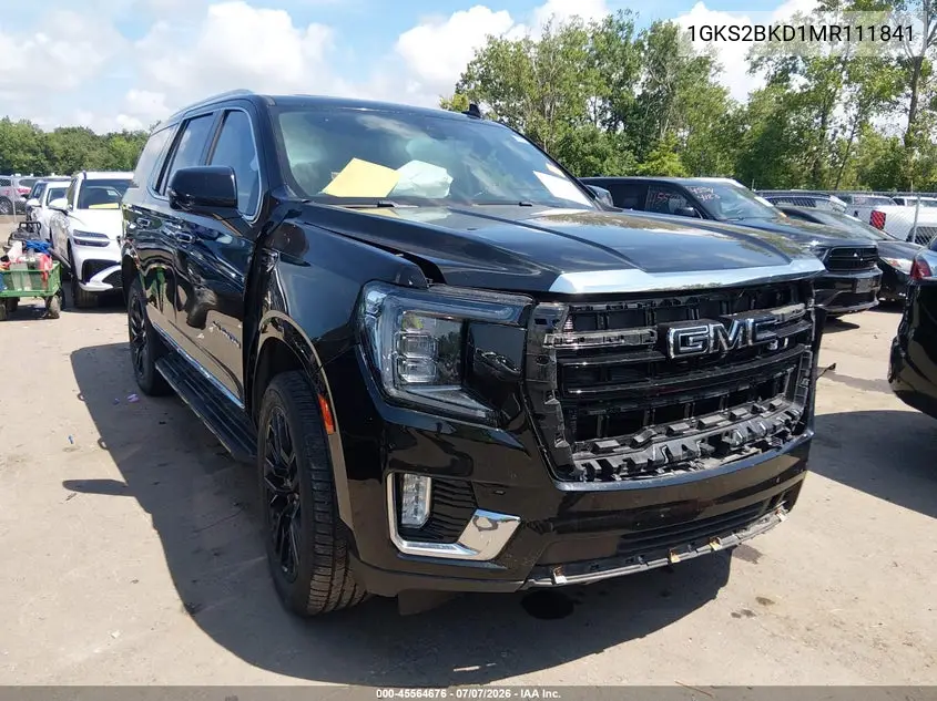 2021 GMC Yukon 4Wd Slt VIN: 1GKS2BKD1MR111841 Lot: 45564676