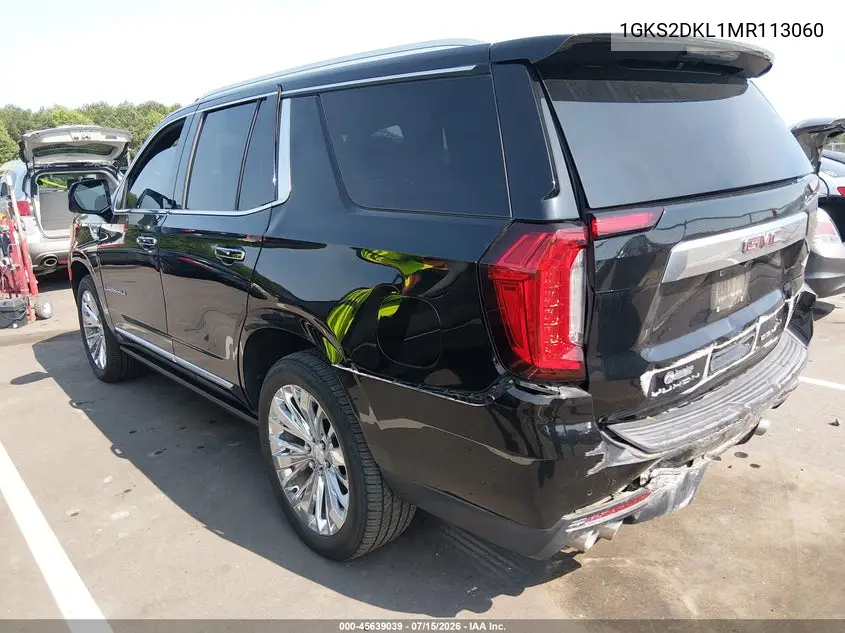 2021 GMC Yukon 4Wd Denali VIN: 1GKS2DKL1MR113060 Lot: 45639039