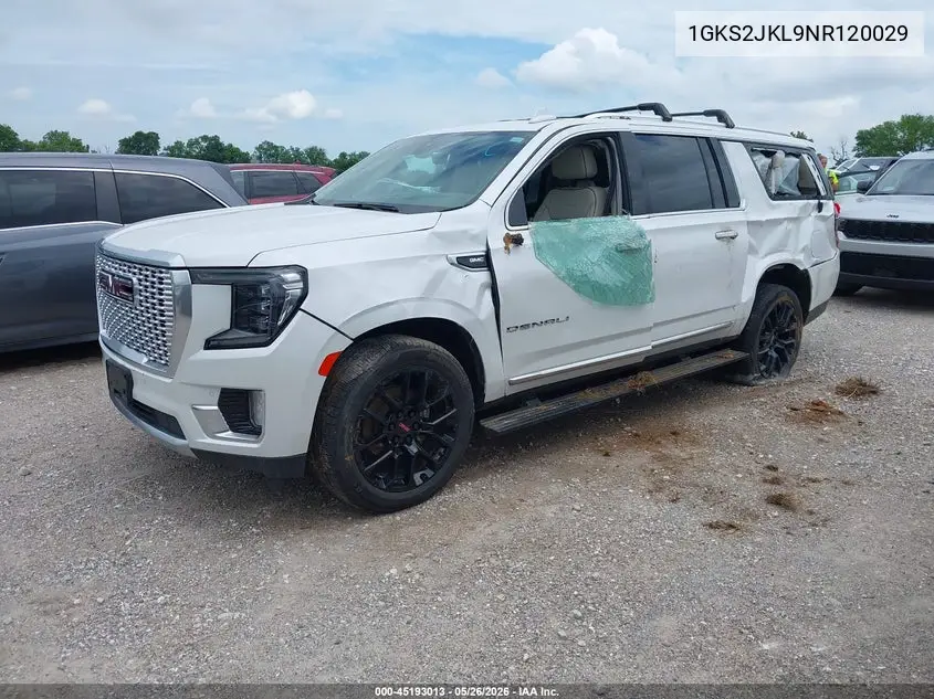 2022 GMC Yukon Xl 4Wd Denali VIN: 1GKS2JKL9NR120029 Lot: 45193013
