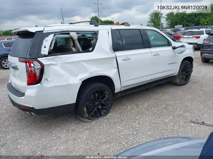 2022 GMC Yukon Xl 4Wd Denali VIN: 1GKS2JKL9NR120029 Lot: 45193013