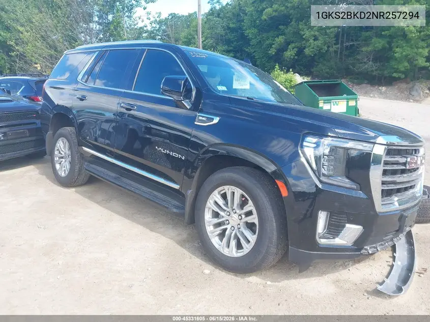 2022 GMC Yukon 4Wd Slt VIN: 1GKS2BKD2NR257294 Lot: 45331605
