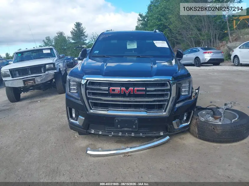2022 GMC Yukon 4Wd Slt VIN: 1GKS2BKD2NR257294 Lot: 45331605