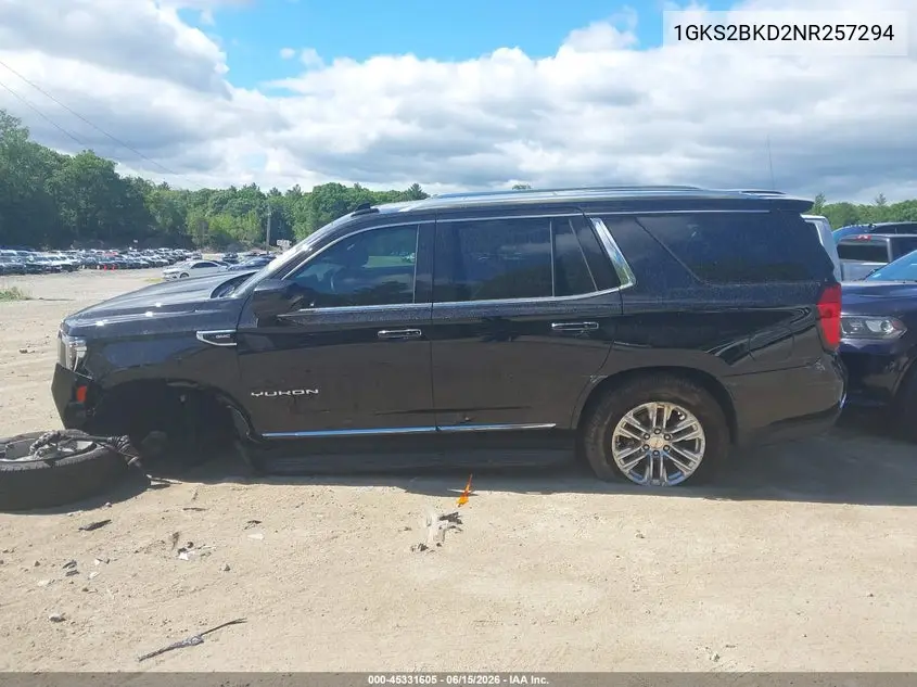 2022 GMC Yukon 4Wd Slt VIN: 1GKS2BKD2NR257294 Lot: 45331605