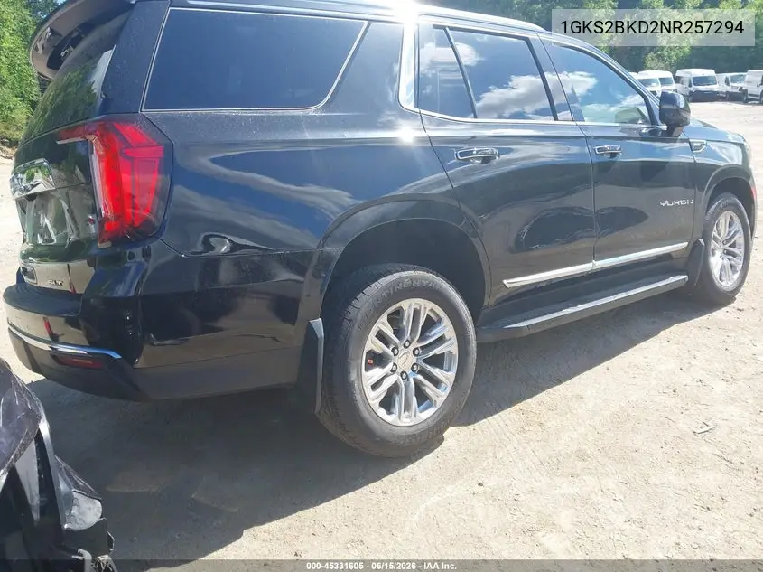 2022 GMC Yukon 4Wd Slt VIN: 1GKS2BKD2NR257294 Lot: 45331605