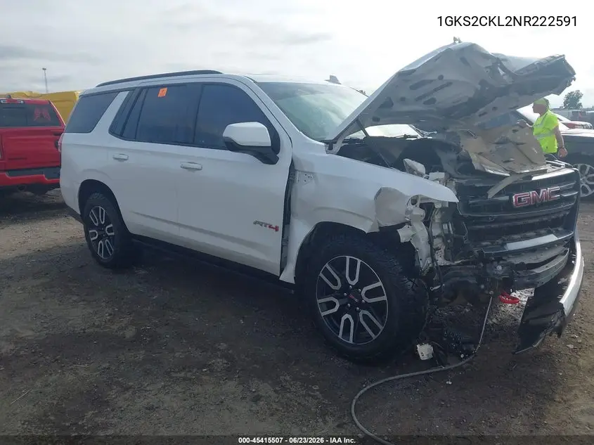 2022 GMC Yukon 4Wd At4 VIN: 1GKS2CKL2NR222591 Lot: 45415507