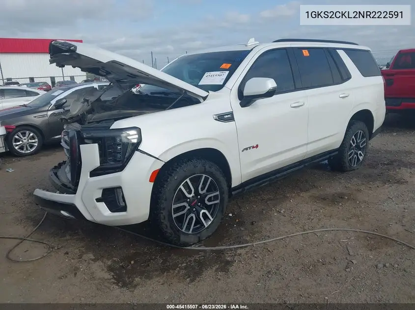 2022 GMC Yukon 4Wd At4 VIN: 1GKS2CKL2NR222591 Lot: 45415507