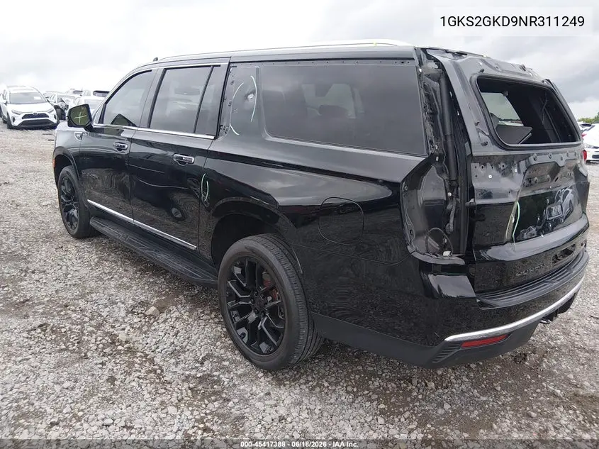 2022 GMC Yukon Xl 4Wd Slt VIN: 1GKS2GKD9NR311249 Lot: 45417388