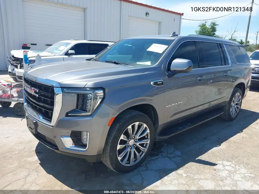 2022 GMC Yukon Xl 4Wd Sle VIN: 1GKS2FKD0NR121348 Lot: 45447473