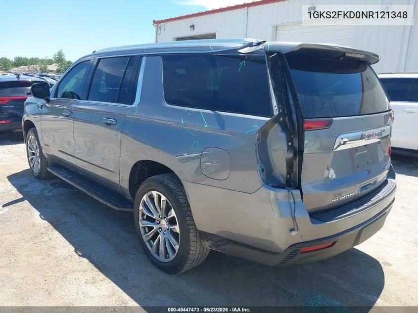 2022 GMC Yukon Xl 4Wd Sle VIN: 1GKS2FKD0NR121348 Lot: 45447473