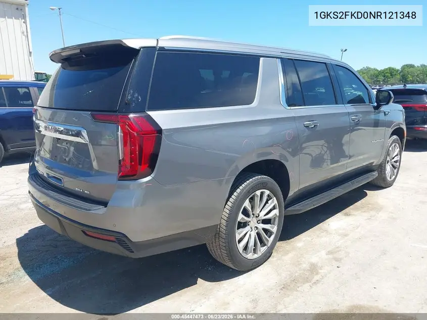 2022 GMC Yukon Xl 4Wd Sle VIN: 1GKS2FKD0NR121348 Lot: 45447473