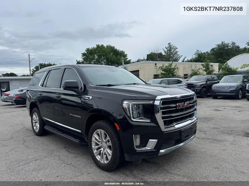 2022 GMC Yukon 4Wd Slt VIN: 1GKS2BKT7NR237808 Lot: 45453104