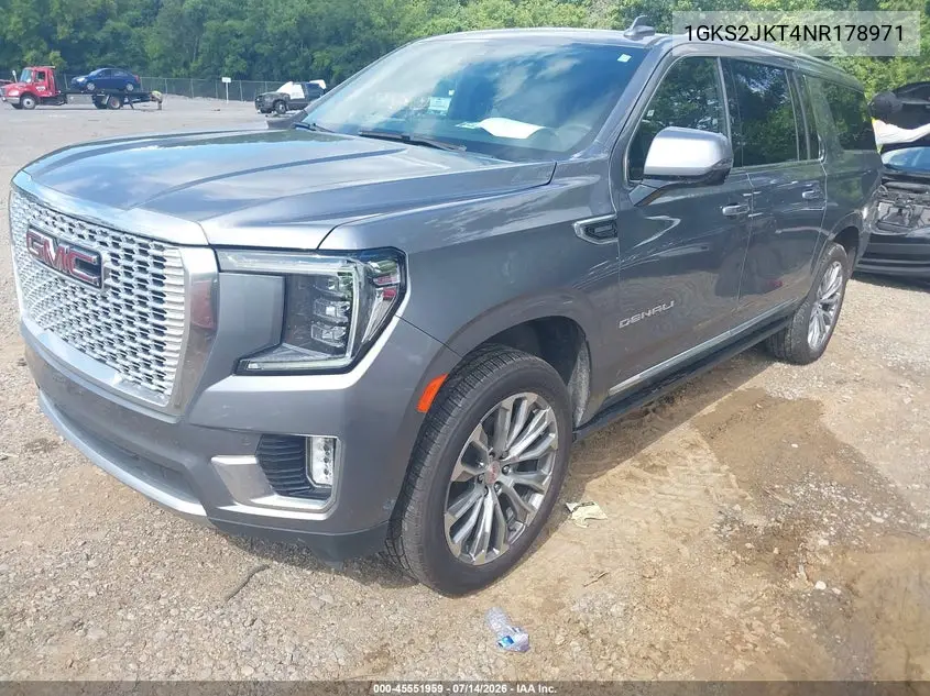 2022 GMC Yukon Xl 4Wd Denali VIN: 1GKS2JKT4NR178971 Lot: 45551959