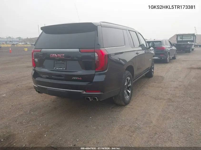 2026 GMC Yukon Xl 4Wd At4 VIN: 1GKS2HKL5TR173381 Lot: 45547630