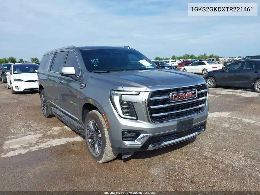2026 GMC Yukon Xl 4Wd Elevation VIN: 1GKS2GKDXTR221461 Lot: 45631791