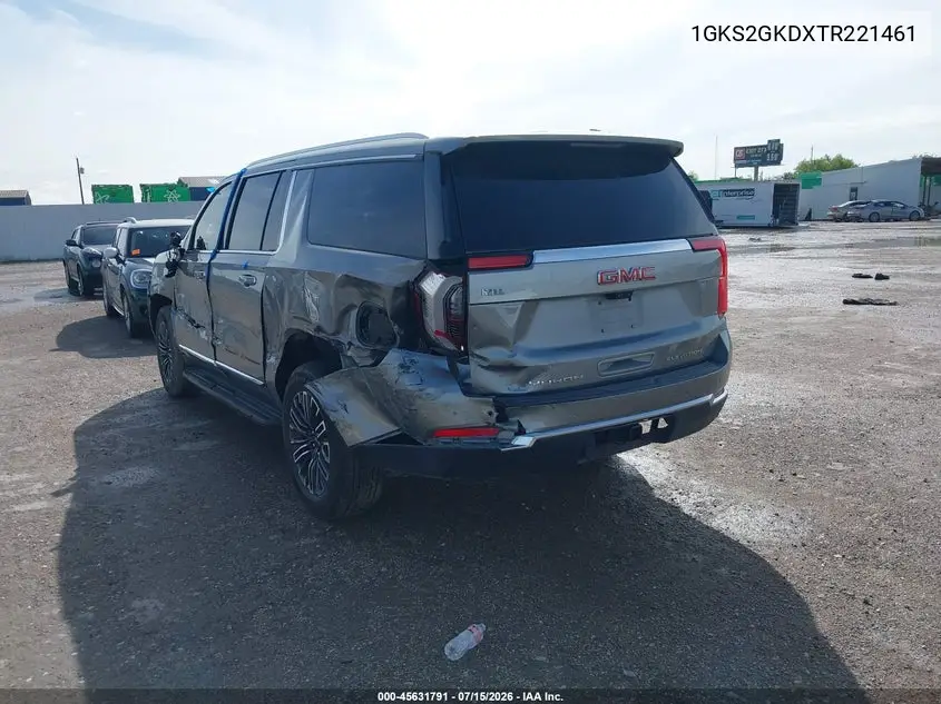 2026 GMC Yukon Xl 4Wd Elevation VIN: 1GKS2GKDXTR221461 Lot: 45631791