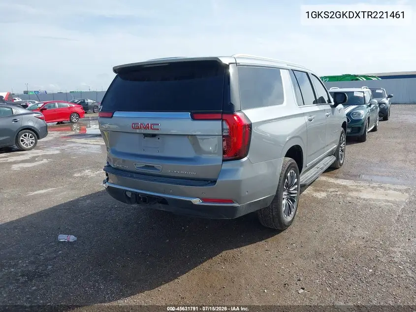 2026 GMC Yukon Xl 4Wd Elevation VIN: 1GKS2GKDXTR221461 Lot: 45631791