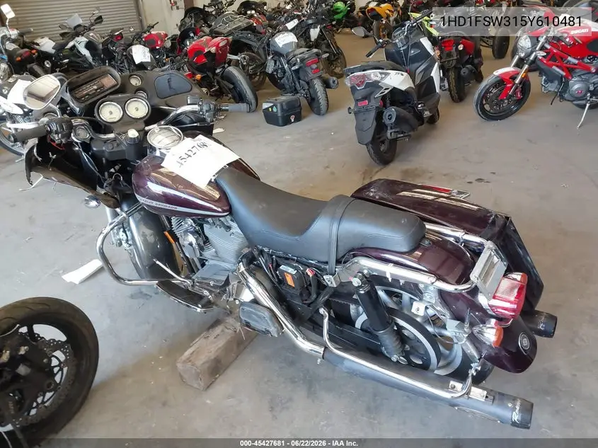 2005 Harley-Davidson Fltri VIN: 1HD1FSW315Y610481 Lot: 45427681