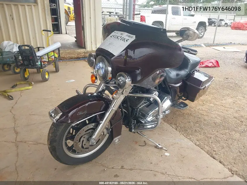 2006 Harley-Davidson Flhtci VIN: 1HD1FFW176Y646098 Lot: 45182165