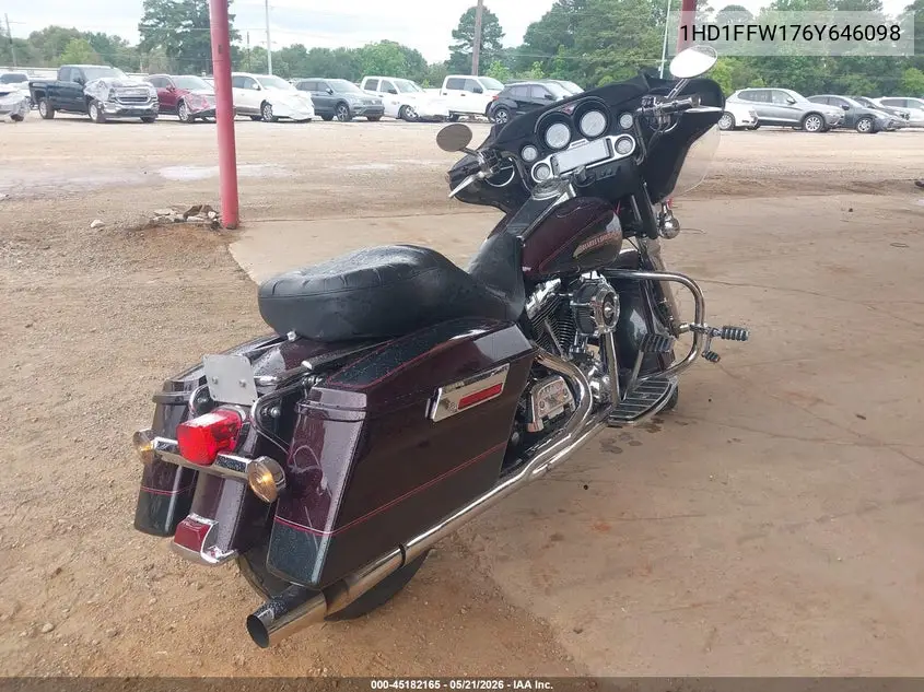 2006 Harley-Davidson Flhtci VIN: 1HD1FFW176Y646098 Lot: 45182165