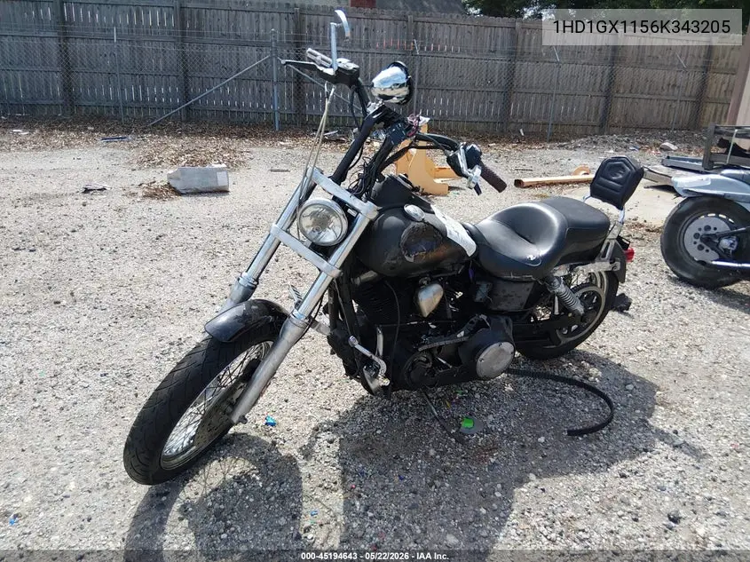 2006 Harley-Davidson Fxdbi VIN: 1HD1GX1156K343205 Lot: 45194643