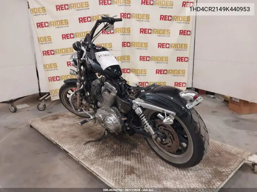 2009 Harley-Davidson Xl883 L VIN: 1HD4CR2149K440953 Lot: 45362752