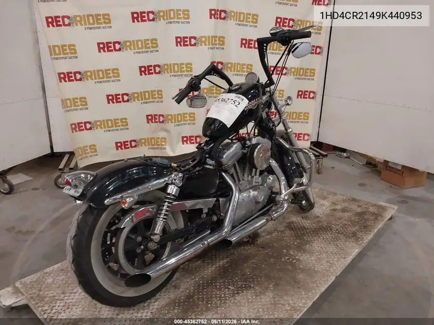 2009 Harley-Davidson Xl883 L VIN: 1HD4CR2149K440953 Lot: 45362752