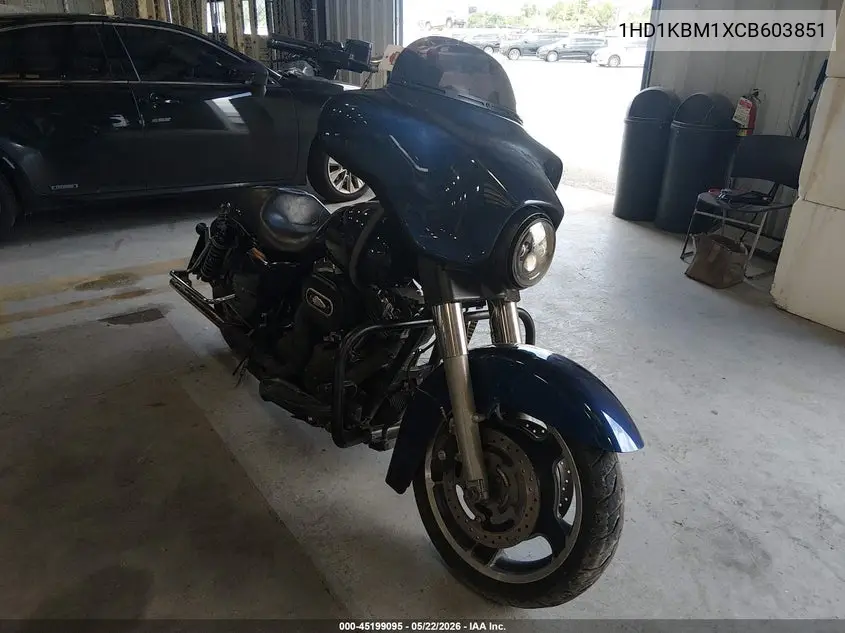 2012 Harley-Davidson Flhx Street Glide VIN: 1HD1KBM1XCB603851 Lot: 45199095