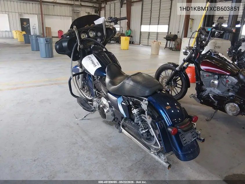 2012 Harley-Davidson Flhx Street Glide VIN: 1HD1KBM1XCB603851 Lot: 45199095