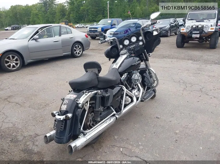 2012 Harley-Davidson Flhx Street Glide VIN: 1HD1KBM19CB658565 Lot: 45244412