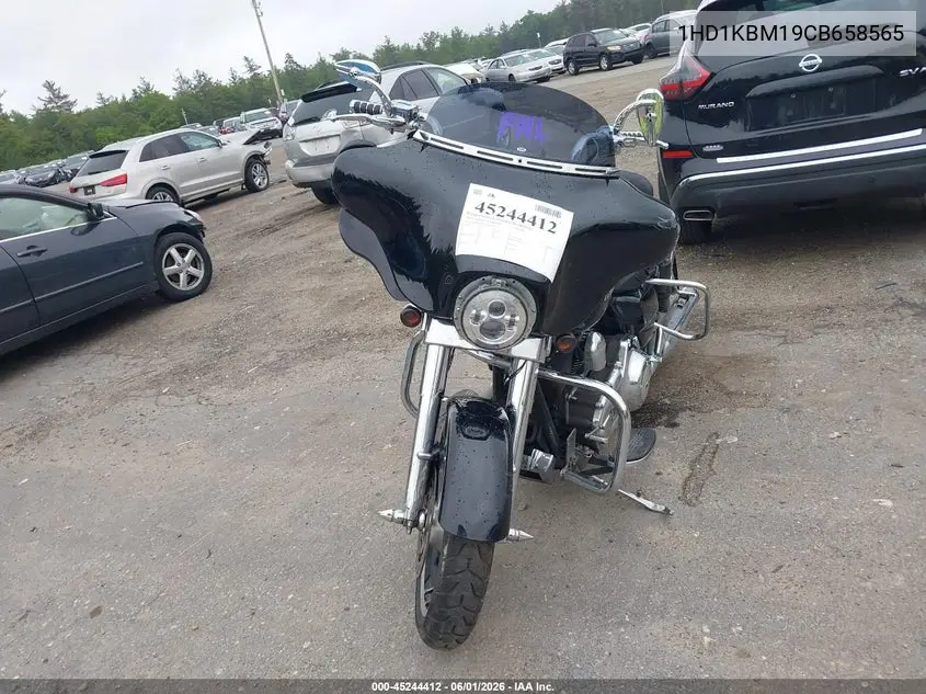 2012 Harley-Davidson Flhx Street Glide VIN: 1HD1KBM19CB658565 Lot: 45244412