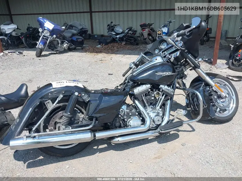 2013 Harley-Davidson Flhx Street Glide VIN: 1HD1KBM16DB605629 Lot: 45681306