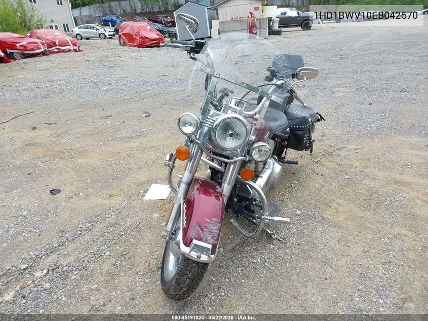 2014 Harley-Davidson Flstc Heritage Softail Classic VIN: 1HD1BWV10EB042570 Lot: 45191024