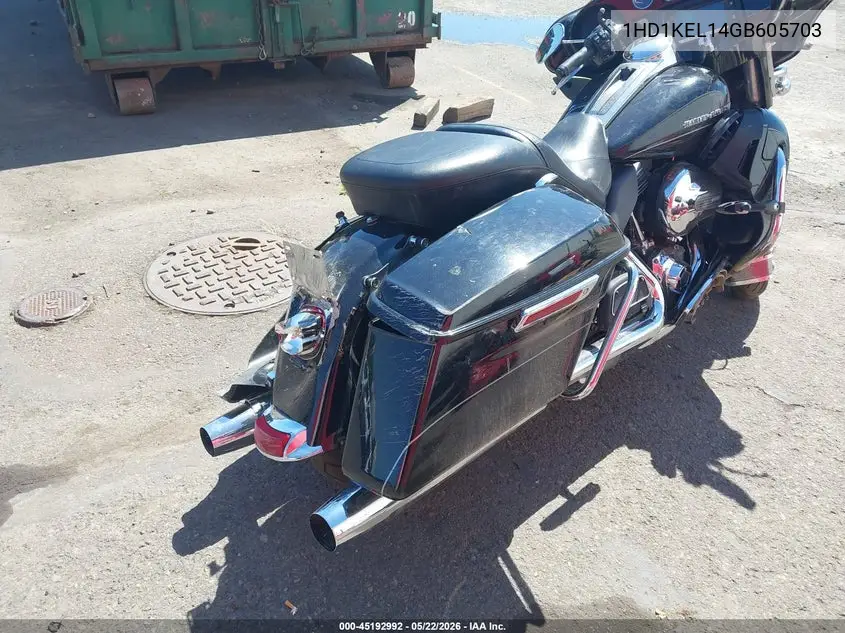 2016 Harley-Davidson Flhtk Ultra Limited VIN: 1HD1KEL14GB605703 Lot: 45192992