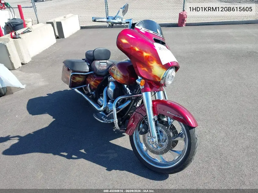 2016 Harley-Davidson Flhxs Street Glide Special VIN: 1HD1KRM12GB615605 Lot: 45350616