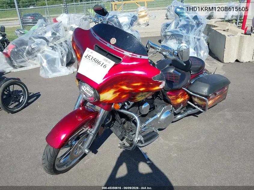 2016 Harley-Davidson Flhxs Street Glide Special VIN: 1HD1KRM12GB615605 Lot: 45350616