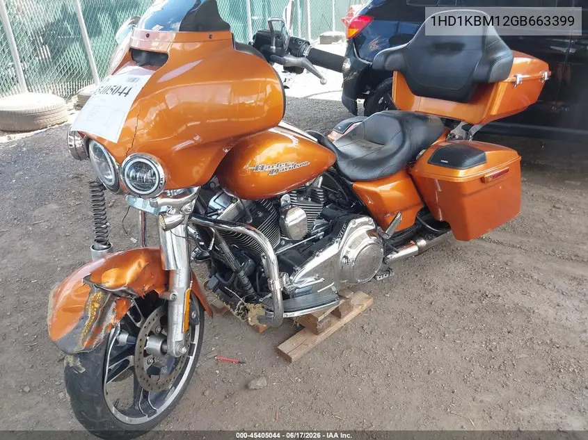 2016 Harley-Davidson Flhx Street Glide VIN: 1HD1KBM12GB663399 Lot: 45405044