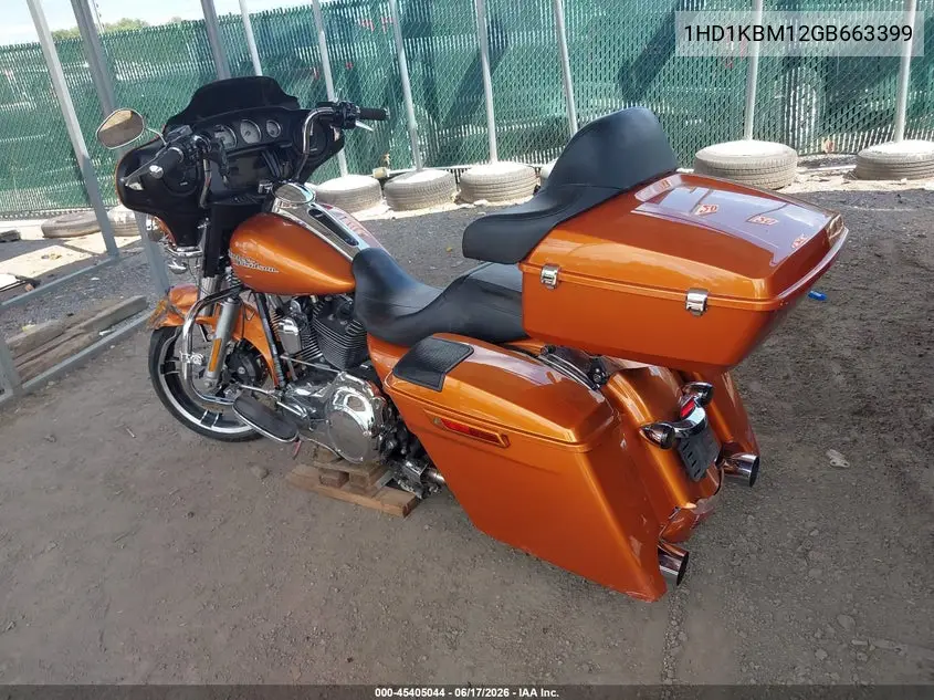2016 Harley-Davidson Flhx Street Glide VIN: 1HD1KBM12GB663399 Lot: 45405044