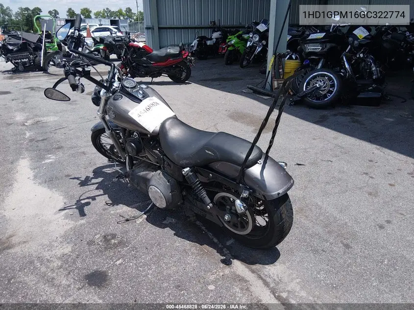 2016 Harley-Davidson Fxdwg Dyna Wide Glide VIN: 1HD1GPM16GC322774 Lot: 45468828